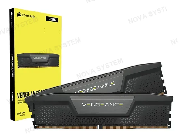 MEMORIA RAM CORSAIR DDR5 64GB (32GBX2) VENGEANCE (CMK64GX5M2D5600Z40) 5600 MT/S, NEGRO