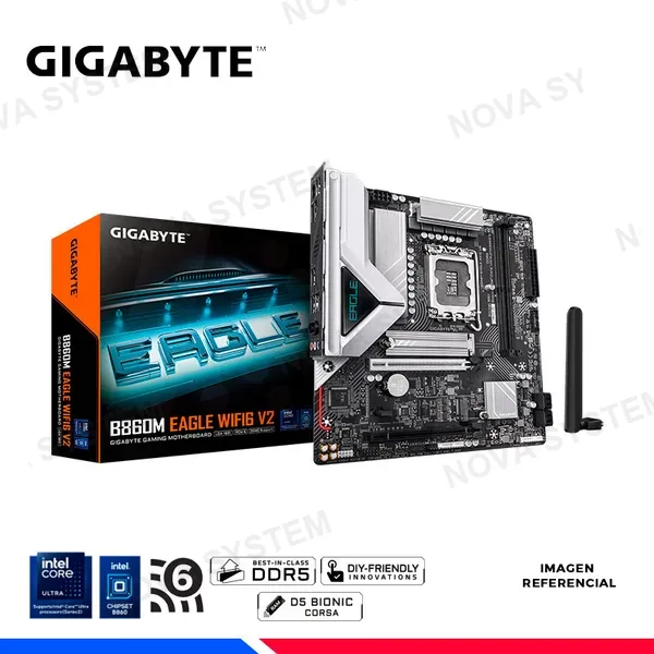 MAINBOARD GIGABYTE B860M EAGLE WIFI6 V2, DDR5, LGA 1851