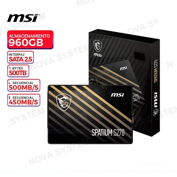 SSD MSI SPATIUM S270, 960GB SATA 2.5"