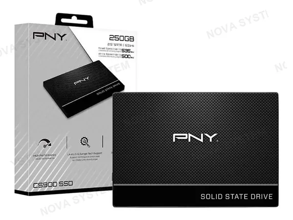UNIDAD DE ALMACENAMIENTO SSD SATA 2.5 PNY 250GB CS900 (SSD7CS900-250-RB) 535MB/S