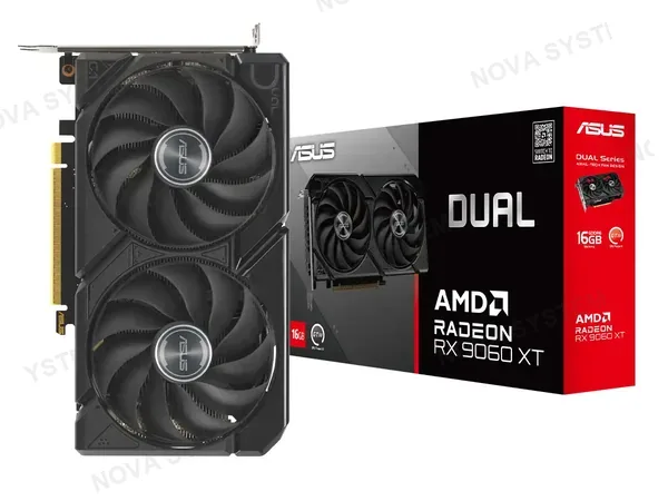 TARJETA DE VIDEO ASUS RX 9060XT DUAL 16GB 128 BIT PCI 5.0 GDDR6 (DUAL-RX9060XT-16G)
