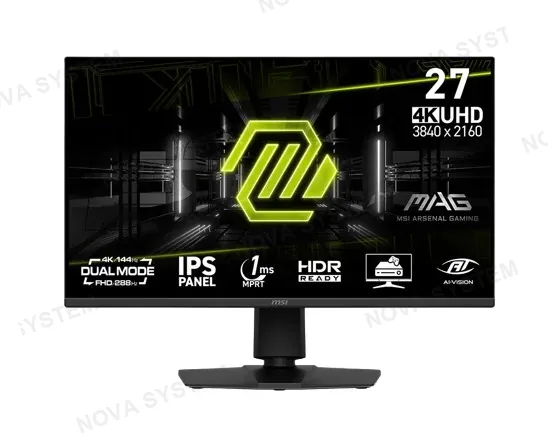 MSI MONITOR GAMING MSI MAG 27P 275UPD-E14 4K 144HZ / FHD 288HZ DUAL MODE 1MS IPS