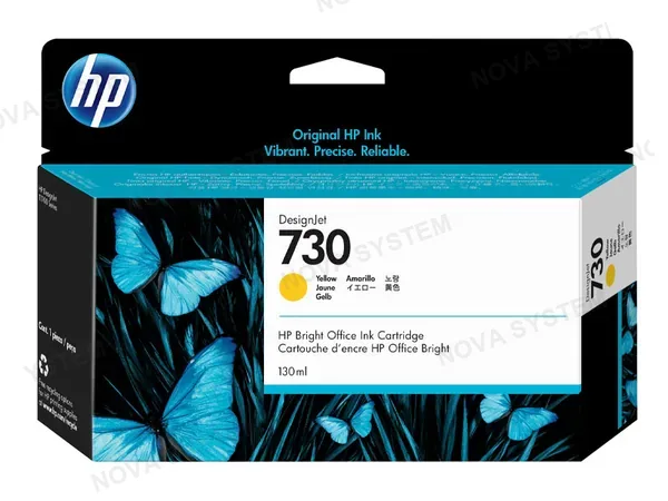 HP TINTA HP P2V64A (730) YELLOW P/ DESIGNJET INK 130ML
