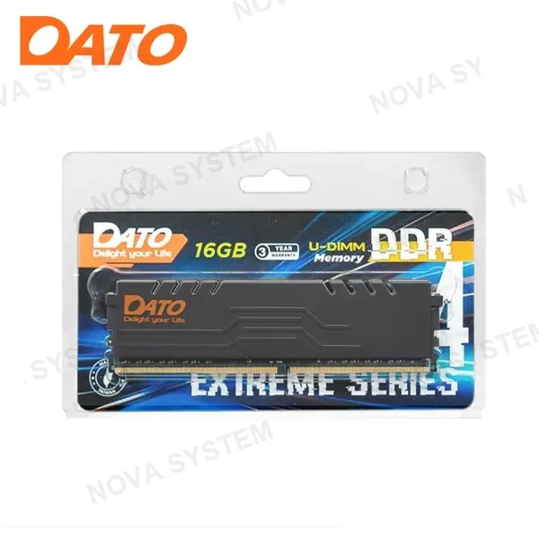 MEMORIA 16GB DDR4 DATO EXTREME BLACK INTEL XMP & AMD DOCP BUS 3200MHz (PN:EA16GB4DU32K) COMPUTERSHOP