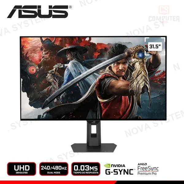 ASUS MONITOR ASUS ROG STRIX OLED XG32UCWMG 31.5" UHD 3840x2160/DUAL MODE 4K 240HZ-FHD 480HZ/0.03MS COMPUTERSHOP