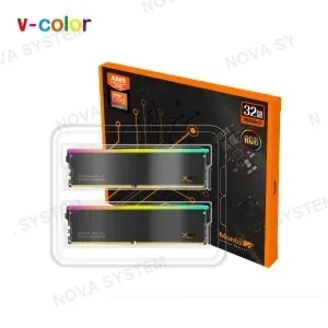 MEMORIA RAM V-COLOR MANTA DDR5 32GB (2X16) 6400MHZ CL32 RGB AMD EXPO