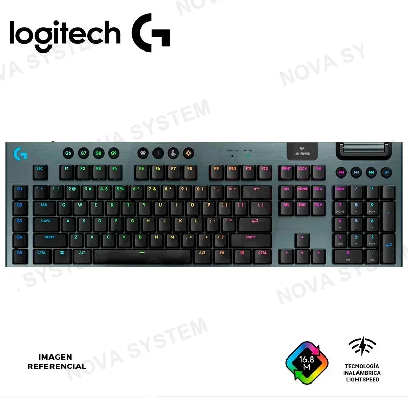 LOGITECH TECLADO GAMING LOGITECH G915 X LIGHTSPEED, INALAMBRICO, RGB, BLACK