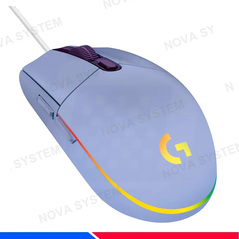 LOGITECH MOUSE GAMING LOGITECH G203 LIGHTSYNC RGB, LILA