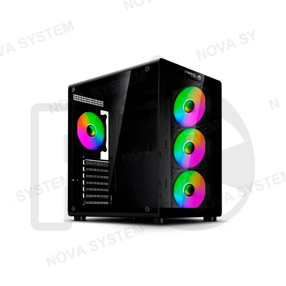 CYBERTEL CASE GAMER CYBERTEL XTREME BLACK C5021 4 FANS RGB