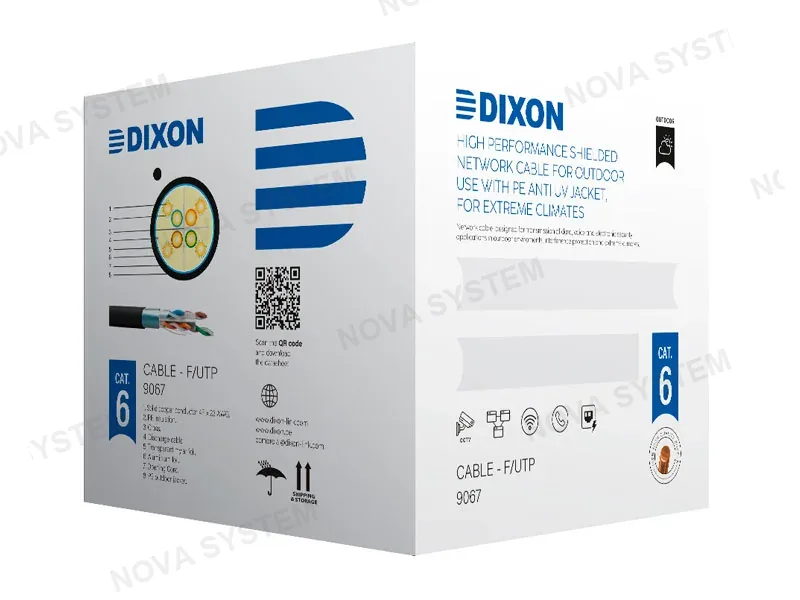 DIXON CABLE DIXON STP 9067 CAT.6 4PX23SWG NEGRO EXTERIORES UV 305M
