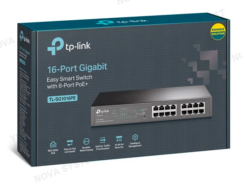 TP-LINK SWITCH TP-LINK 16PORT TL-SG1016PE 8PORT POE+ Easy Smart 10/100/1000 GIBABIT