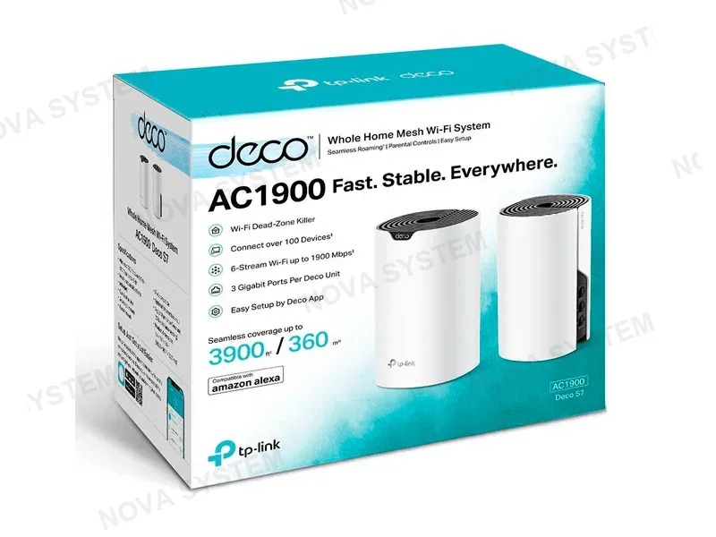 TP-LINK ROUTER TP-LINK DECO S7-2 MESH INTELIGENTE DOBLE BAND AC1900 KIT-2