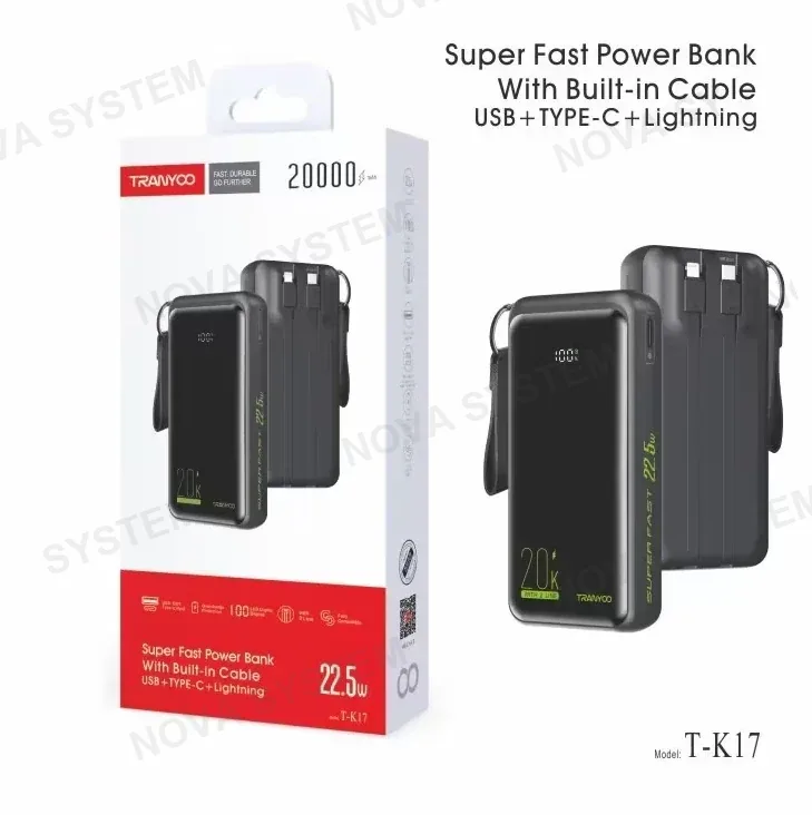 TRANYOO T-K17 Cargador Portátil 20000mah Tranyoo