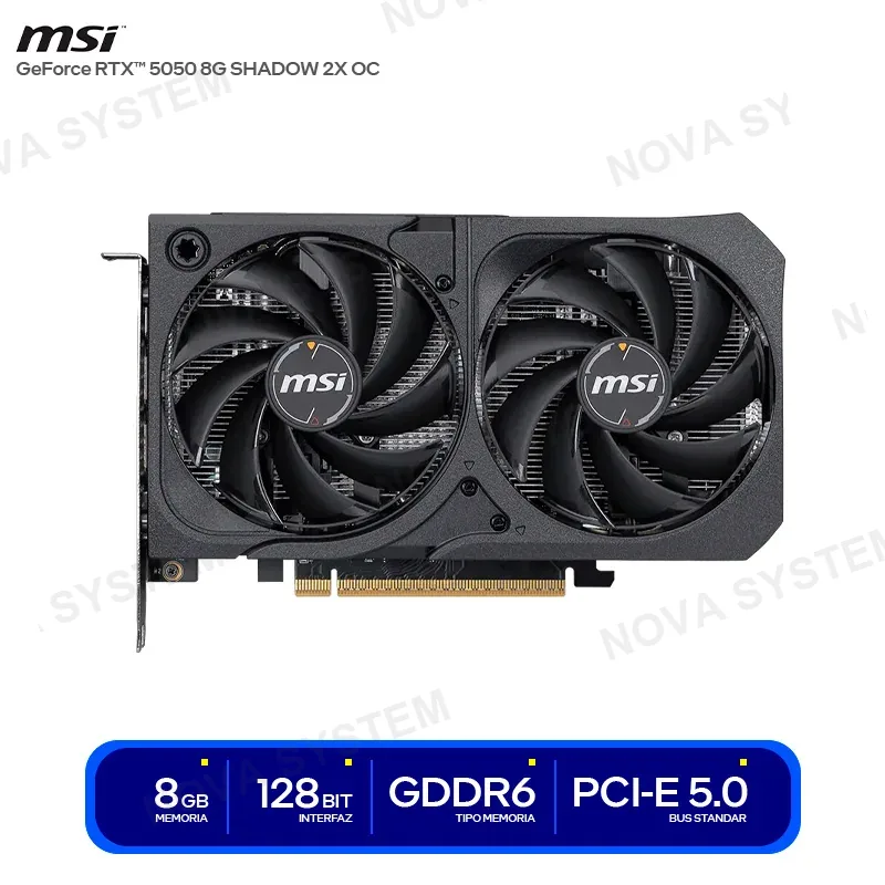 MSI TARJETA DE VIDEO MSI GEFORCE RTX 5050 SHADOW 2X OC 8GB ...