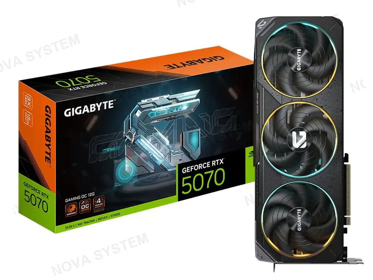 Gigabyte Tarjeta De Video Gigabyte Geforce Rtx 5070 12gb Gddr7 Gaming Oc (gv-n5070gaming Oc-12gd) Nvidia 192 Bits, 3 Ventiladores