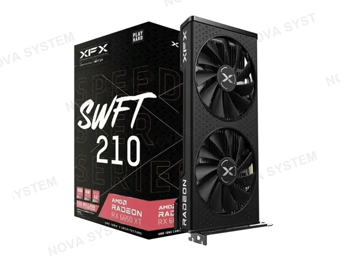 XFX Tarjeta De Video Xfx Rx 6650 Xt Swft 210 8gb Gddr6 (rx-665x8dfdy) Radeon 128 Bits, 2 Ventiladores