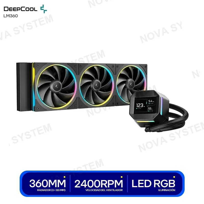 Deepcool Sistema De Enfriamiento Liquido Deepcool Lt360 Argb (r-lt360-bkamnc-g-1) 3 Ventiladores