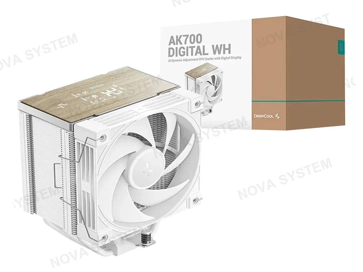 Deepcool COOLER PARA PROCESADOR DEEPCOOL AK700 DIGITAL WHITE (R-AK700-WHNDMN-GJD) 1 VENTILADOR, ALUMINIO