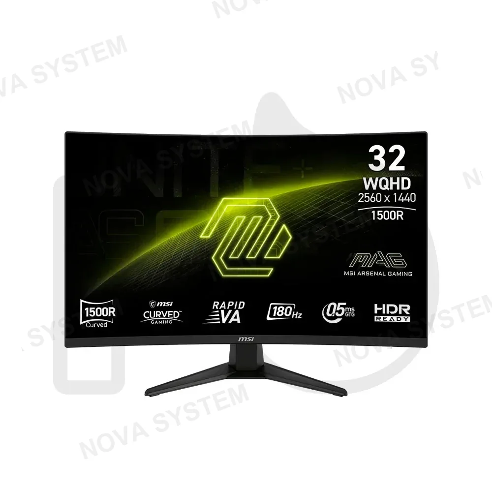 MSI Monitor Msi 32 Pulgadas Mag 321cqf-e18 (mag 321cqf-e18) Gaming 180hz, 2k/qhd, Curvo, Va, 2hdmi, 1dp