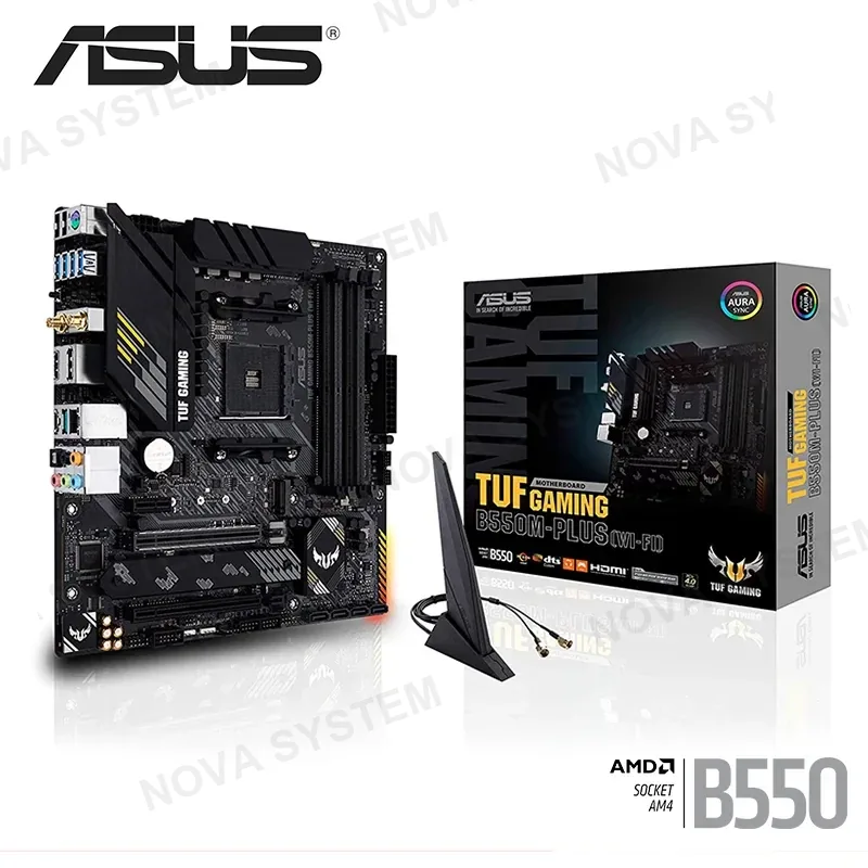 AMD PLACA ASUS TUF GAMING B550M-PLUS (WI-FI) M.ATX DDR4 AMD AM4