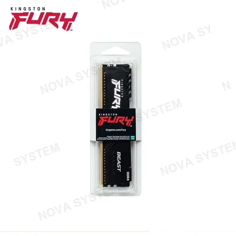 Kingston MEMORIA 16GB DDR4 KINGSTON FURY BEAST BLACK BUS 3200MHZ (PN:KF432C16BB/16)