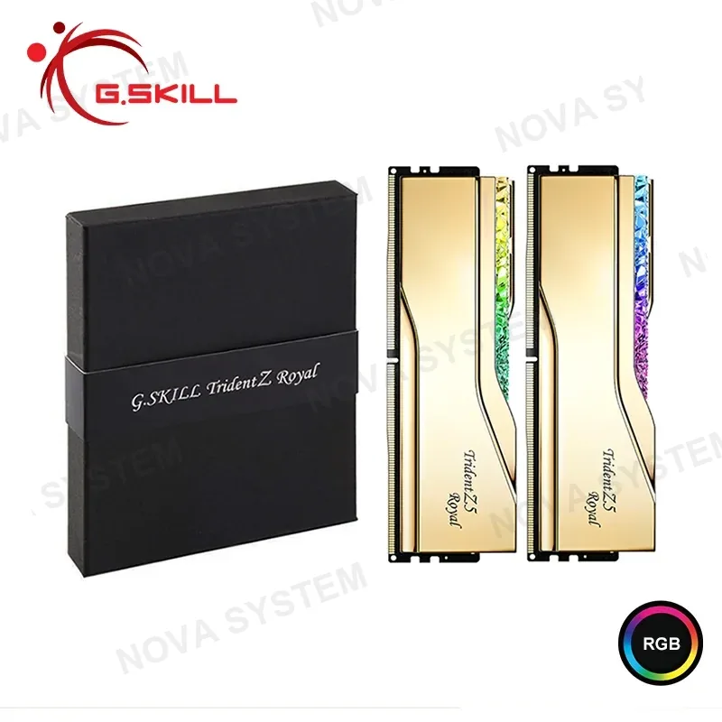 Intel MEMORIA 32GB (16GBx2) DDR5 G.SKILL TRIDENT Z5 ROYAL GOLD RGB INTEL XMP BUS 6400MHZ