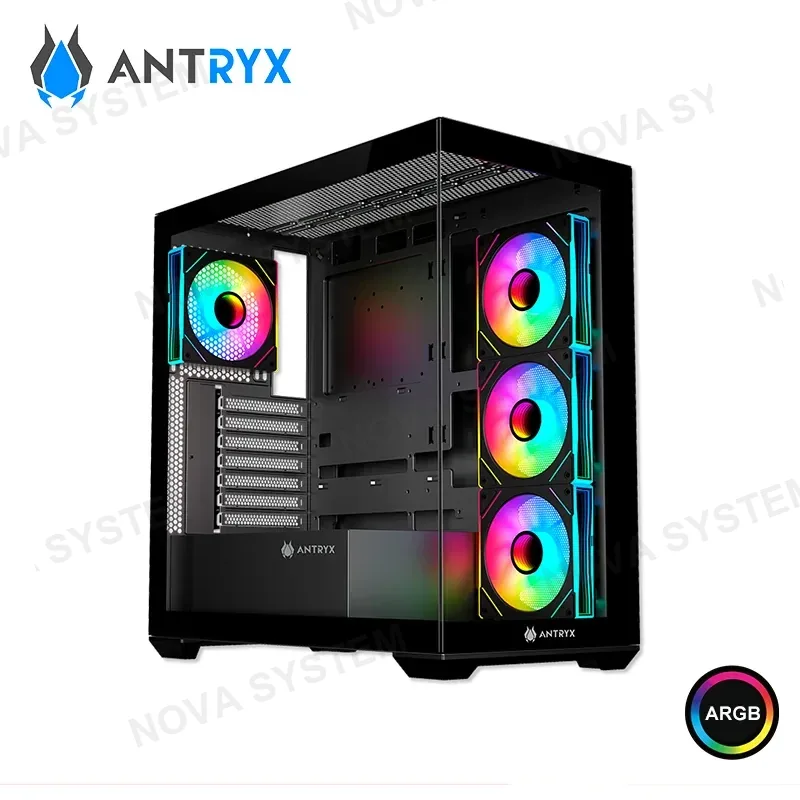 Antryx CASE ANTRYX FX-750 BLACK ARGB SIN FUENTE VIDRIO TEMPLADO MID TOWER