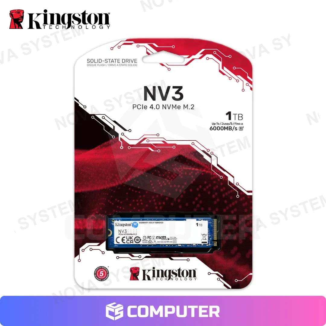 Kingston DISCO SOLIDO SSD M.2 PCIE 1TB KINGSTON NV3 PCI4 6000MB/S