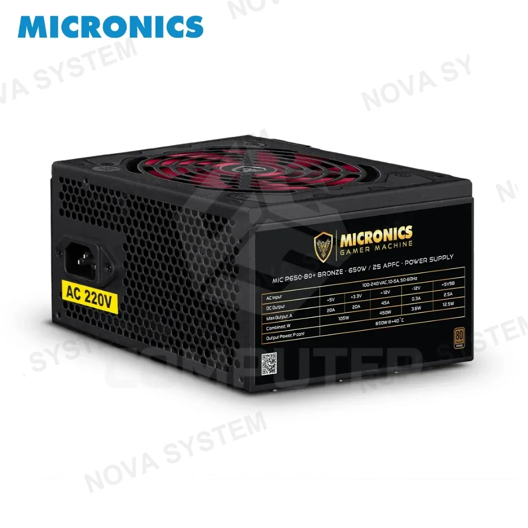 Micronics FUENTE DE PODER MICRONICS MIC P650-80 650W 80 PLUS BRONZE