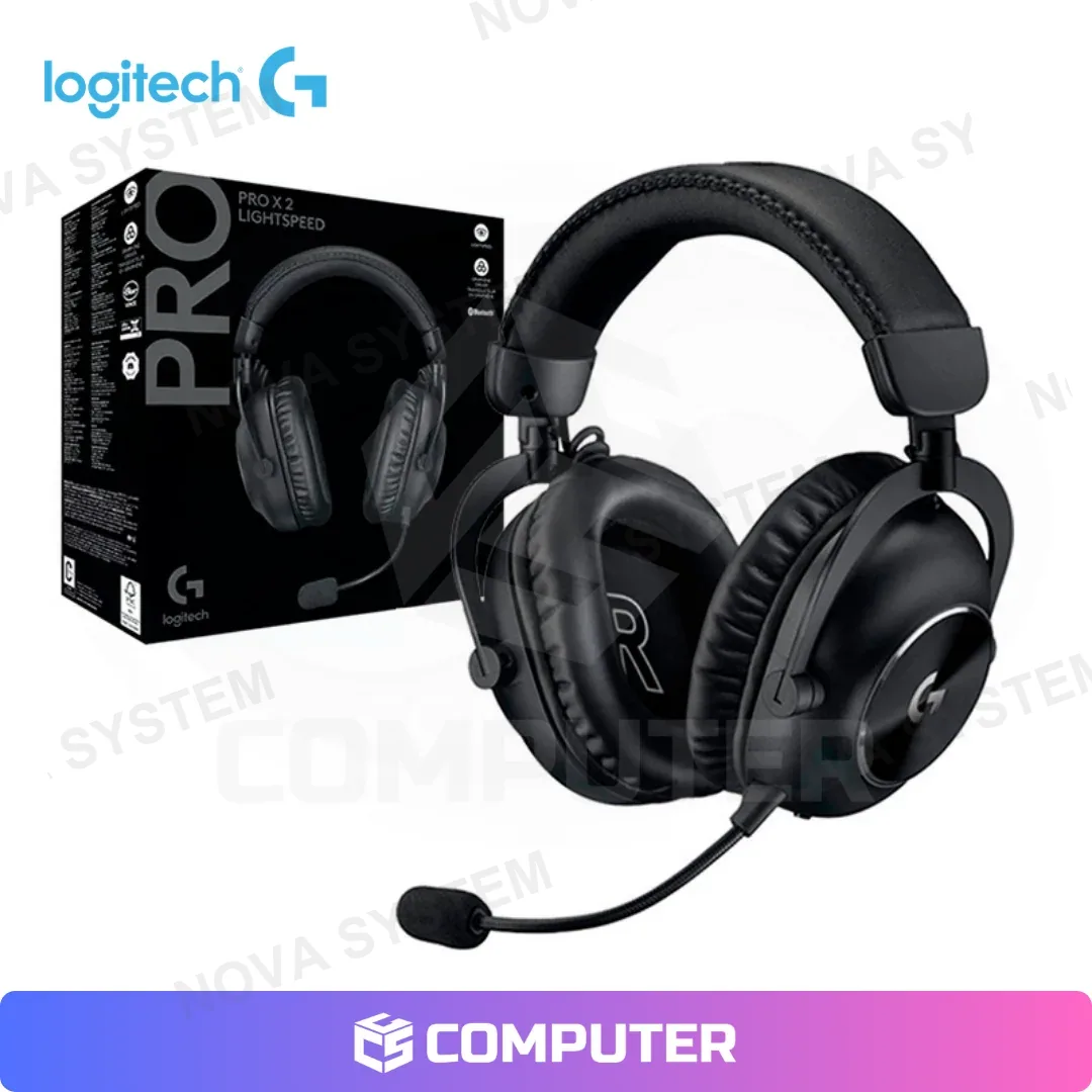 Logitech AUDIFONOS C/MICROFONO LOGITECH G PRO X2 LIGHTSPEED ( 981-001262 ) BLACK | WIRELESS - BT - 3.5MM