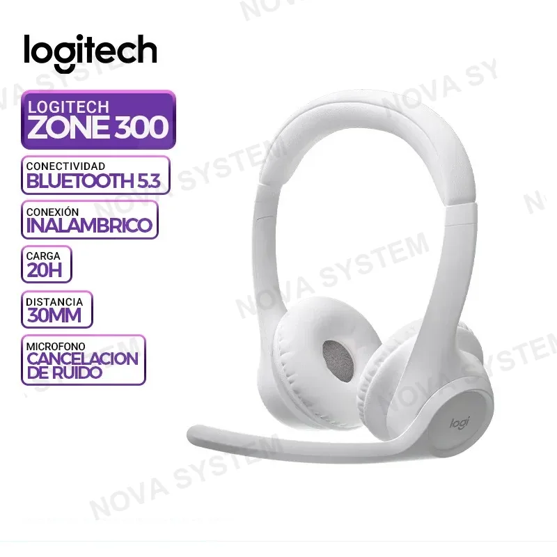 Logitech AUDIFONOS LOGITECH ZONE 300 ( 981-001406 ) NEGRO | BT | 20 HORAS
