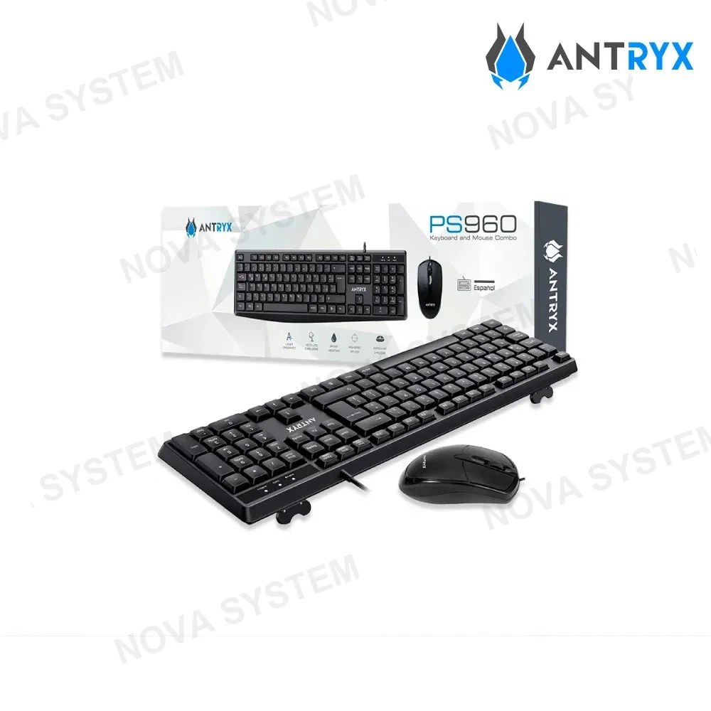 Antryx COMBO ANTRYX TECLADO+MOUSE PRECISION PS960 ( ASC-PS960K-SP ) USB | NEGRO