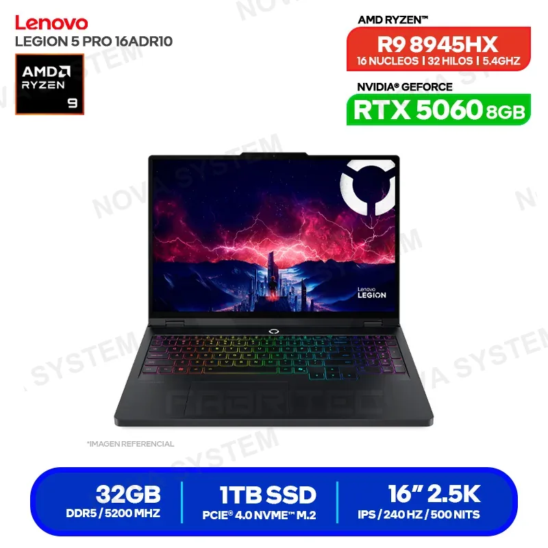 ( 83LT002MLM ) LAPTOP LENOVO LEGION 5 PRO 16ADR10 ( 83LT002MLM ) | AMD