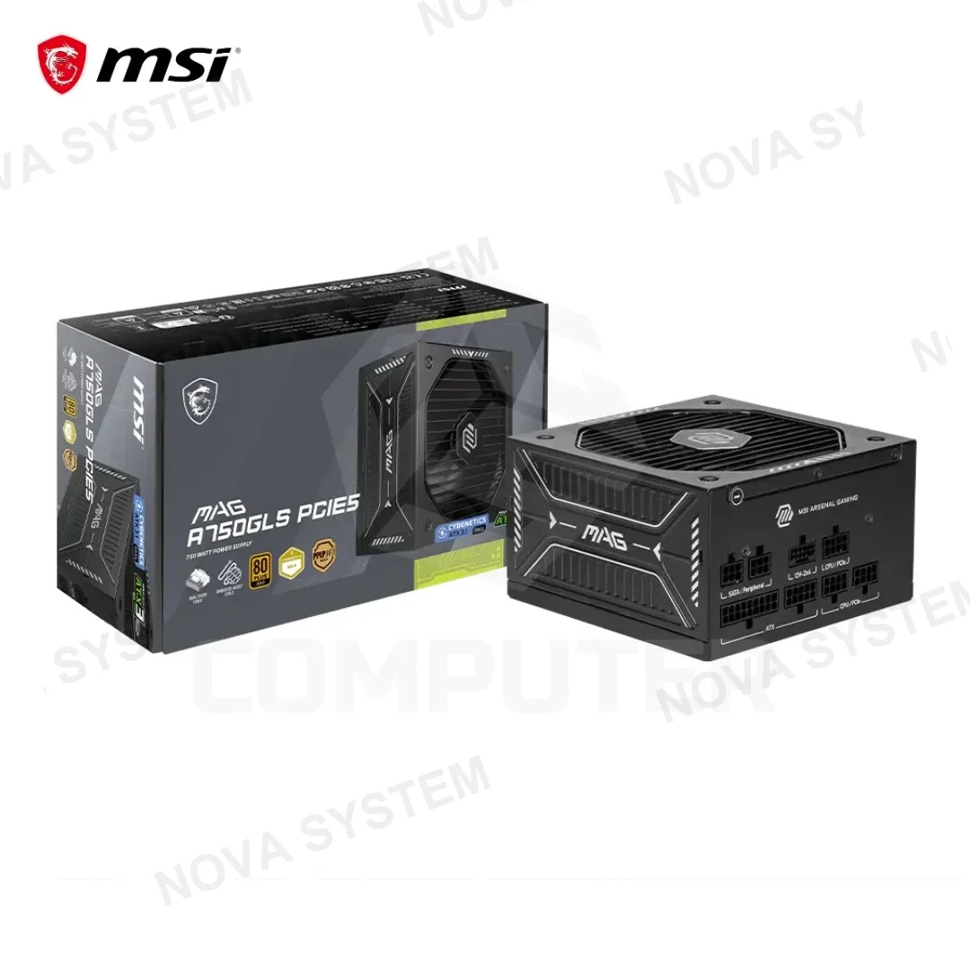 MSI FUENTE DE PODER MSI MAG A750GLS 750W PCIE5 80 PLUS GOLD FULL MODULAR