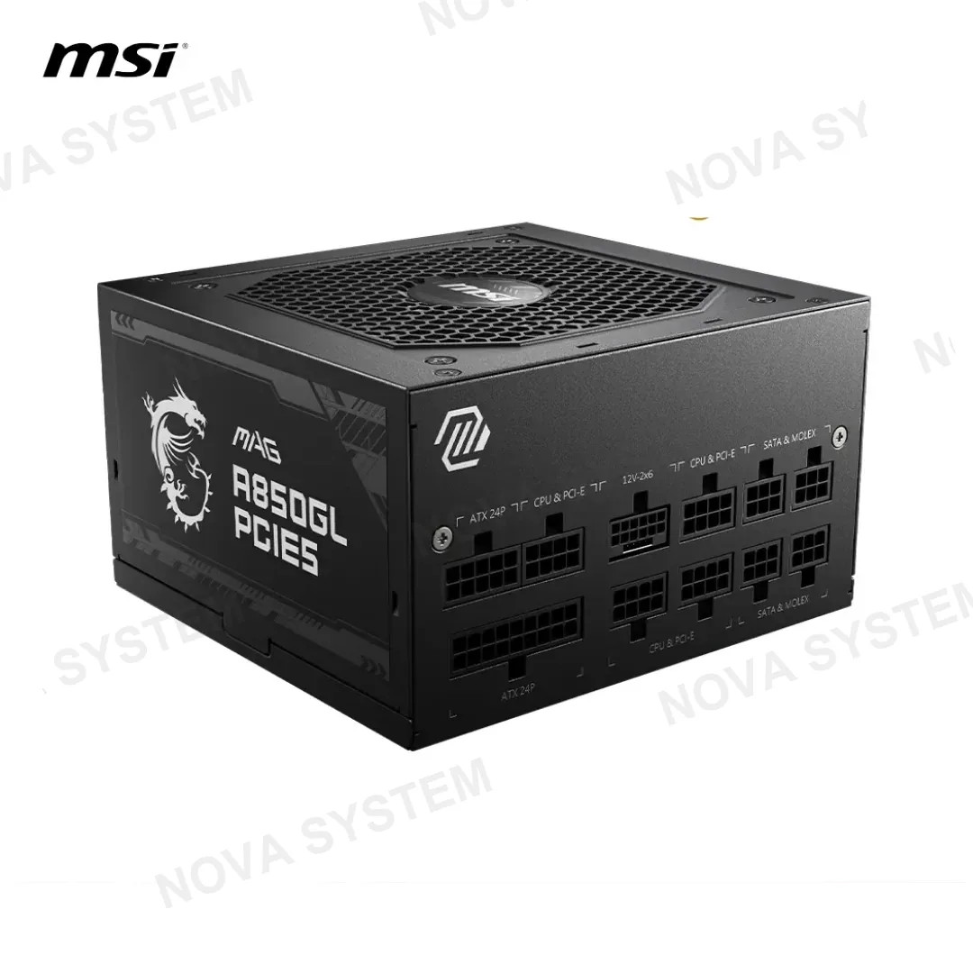 MSI FUENTE DE PODER MSI MAG A850GL 850W PCIE5 80PLUS GOLD ATX MODULAR