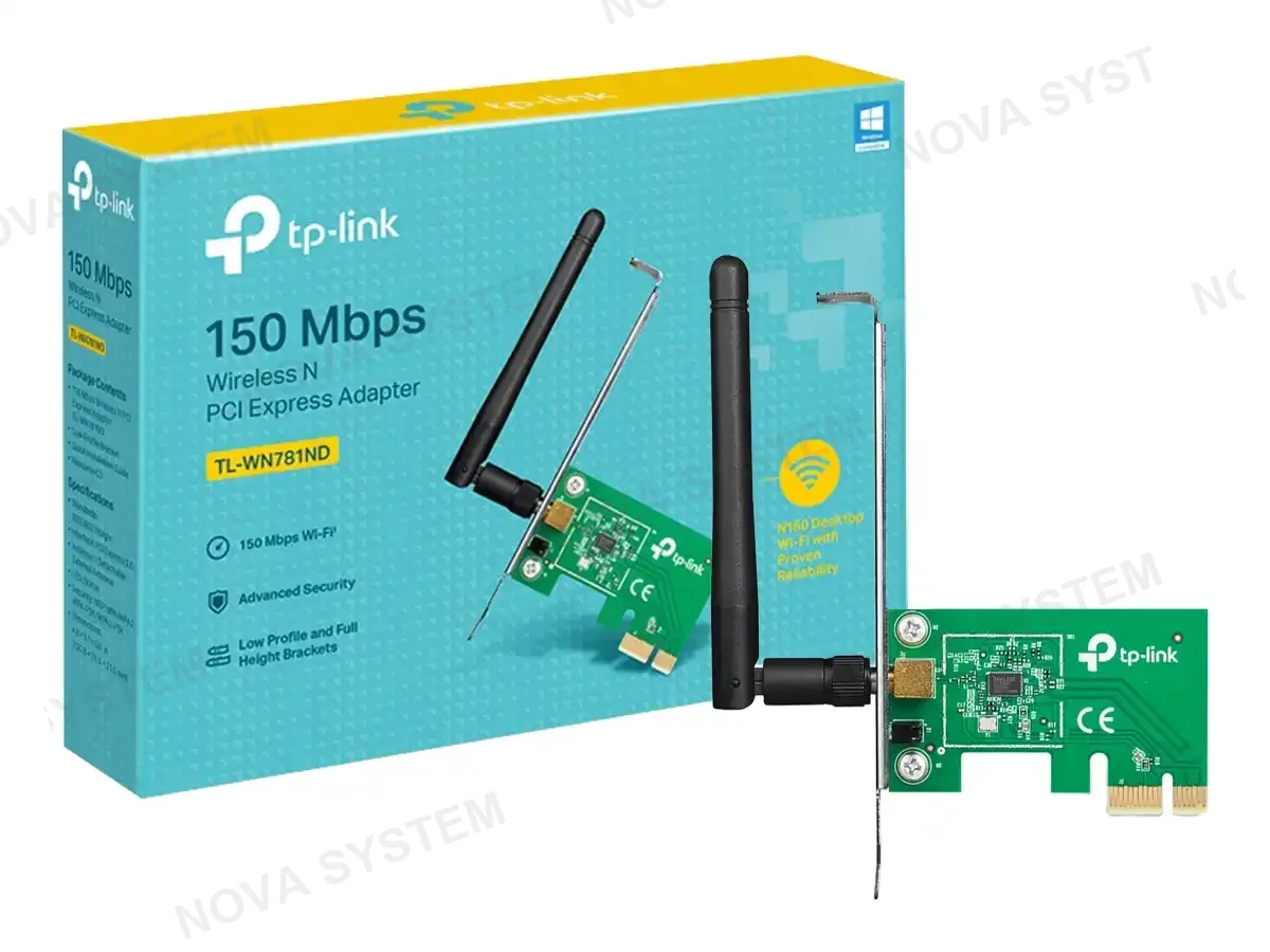 TP-LINK ADAPTADOR PCI EXPRESS INALAMBRICO TP-LINK 150 MBPS (TL-WN781ND)