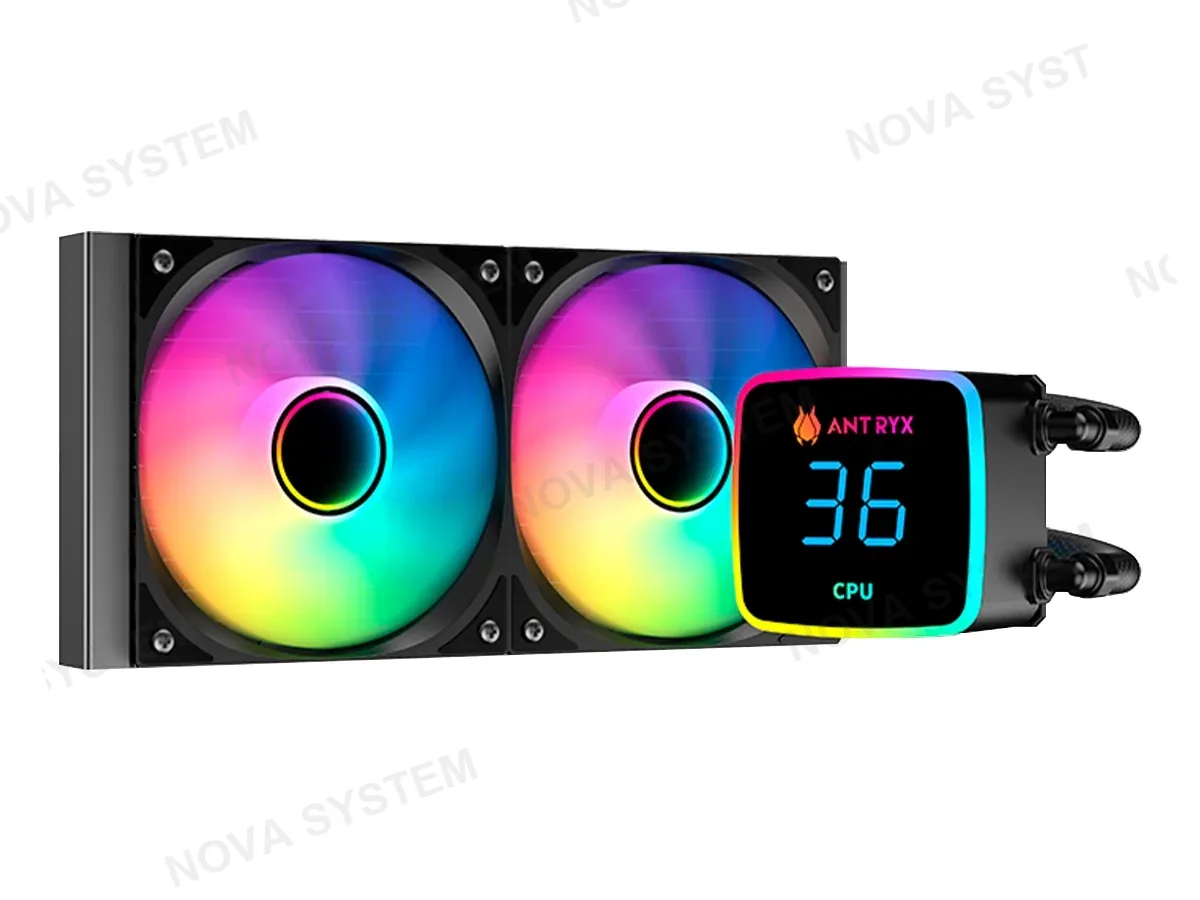 ANTRYX SISTEMA DE ENFRIAMIENTO LIQUIDO ANTRYX TRITON EDGE 240 ,BLACK (AWC-TED240K) 2 VENTILADORES, LED ARGB