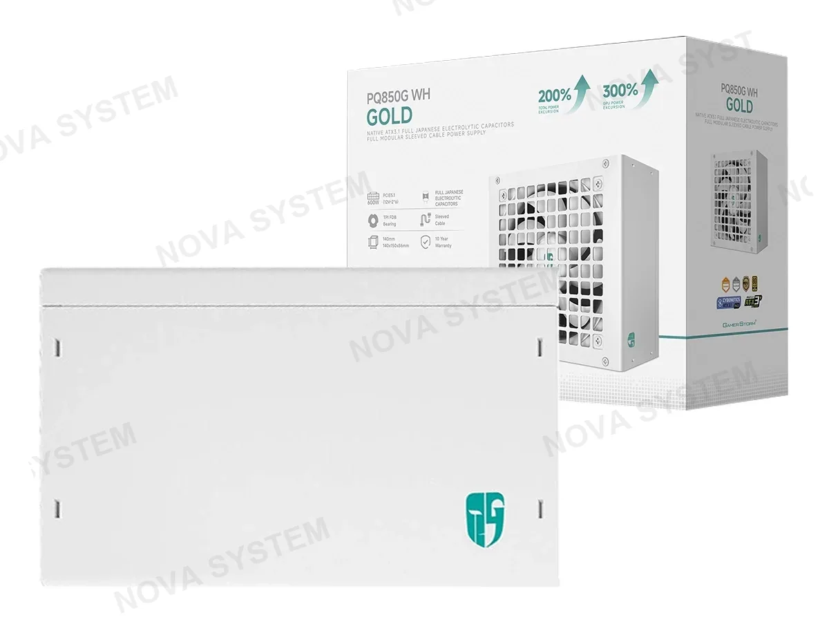 FUENTE DE PODER DEEP COOL 850W PQ850G WH (R-PQ850G-FD1W-JGUS-V1) ATX, 80 PLUS GOLD, MODULAR, BLANCO