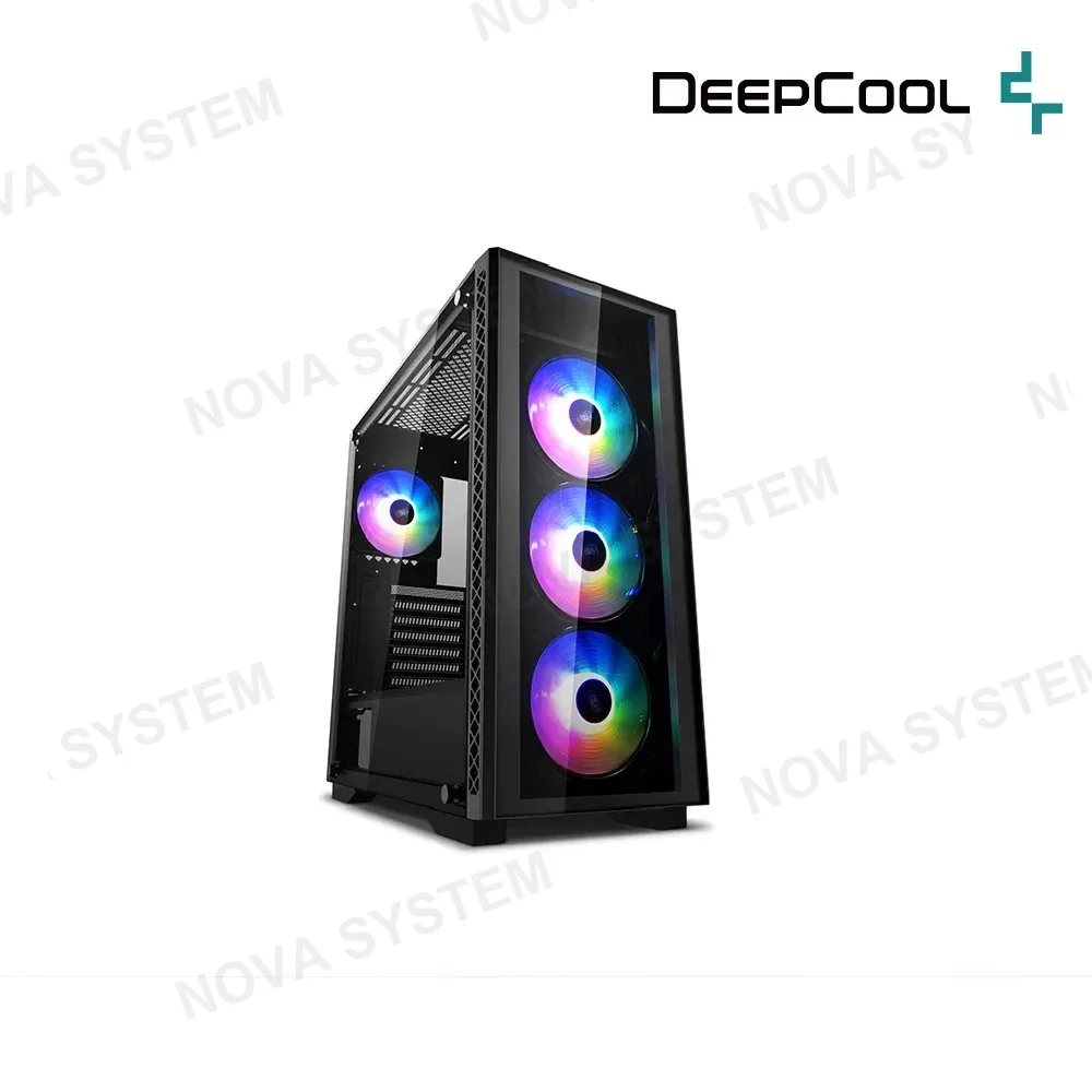 DEEPCOOL CASE DEEPCOOL MATREXX 50 4F ( DP-ATX-MATREXX50-AR-4F-NE ) S/FUENTE | NEGRO | 4 FAN | VIDRIO TEM