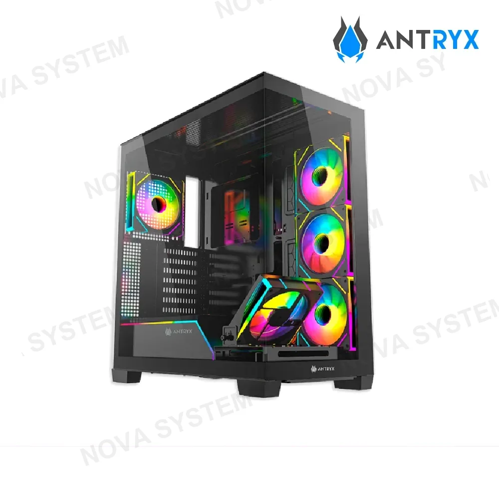 ANTRYX CASE ANTRYX FX 850 PRO ( AC-FX850KP ) S/FUENTE | X5 FANES ARGB | NEGRO