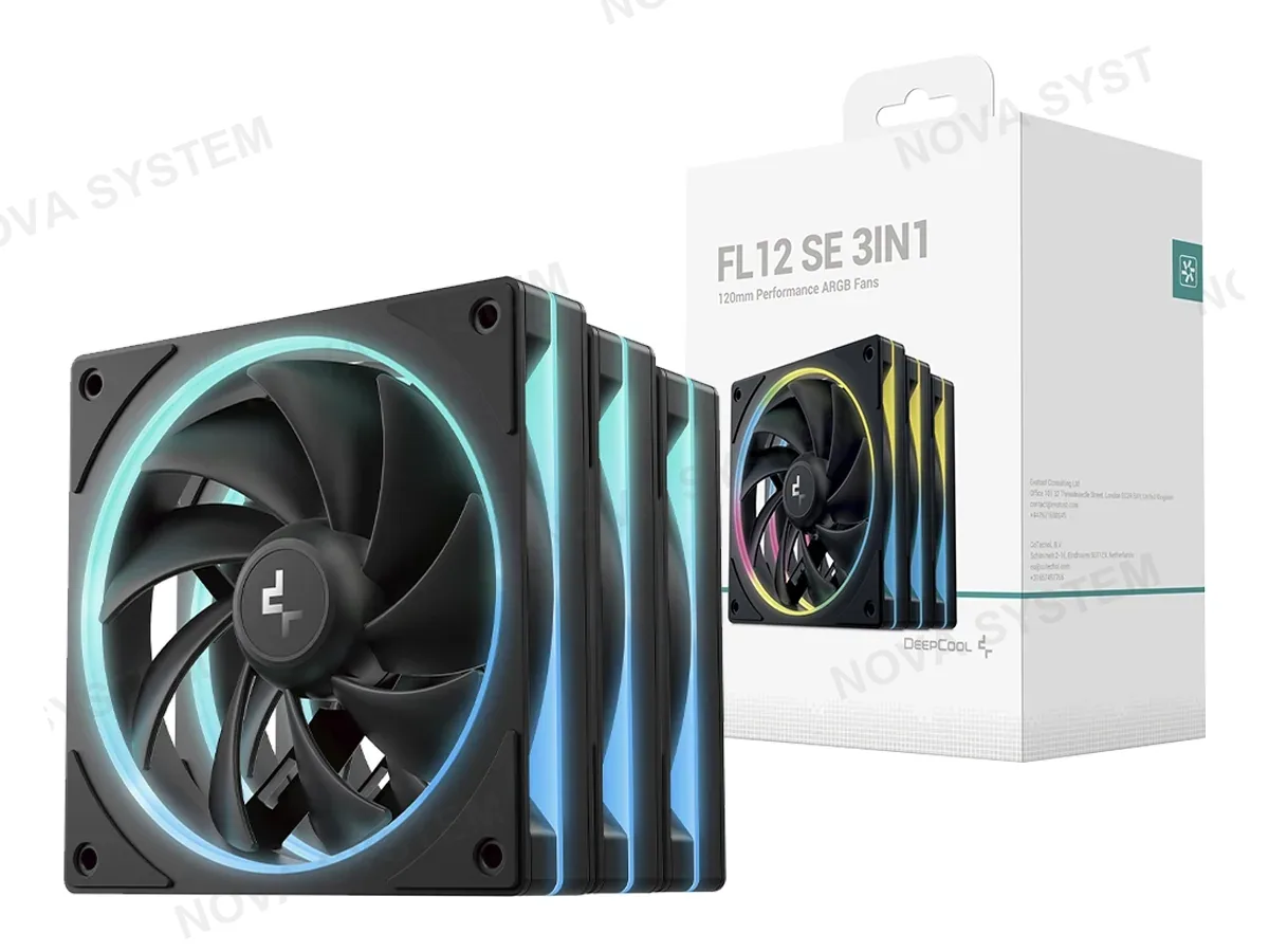 DEEPCOOL COOLER PARA CASE DEEPCOOL FL12 SE 3IN1 (R-FL12SE-BKAPN3-G-E-3) PACK 3 EN 1, 120MM, NEGRO-34317