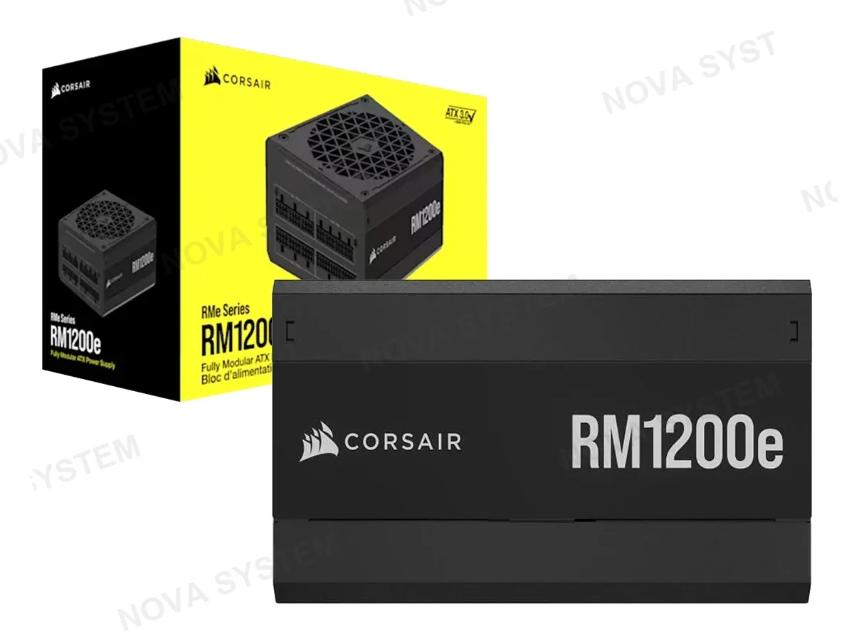 CORSAIR FUENTE DE PODER CORSAIR 1200W RM1200E (CP-9020258-WW) ATX, 80 PLUS GOLD, MODULAR, NEGRO