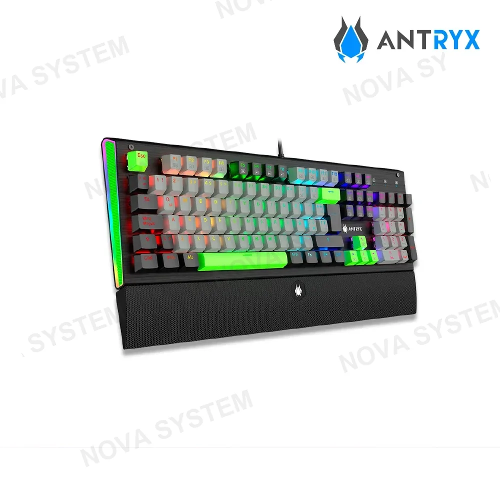 ANTRYX TECLADO MECANICO ANTRYX MK ZIGRA NEGRO \u0026 GRIS ( AMK-900KRE-SP ) SWITCH RED | RGB
