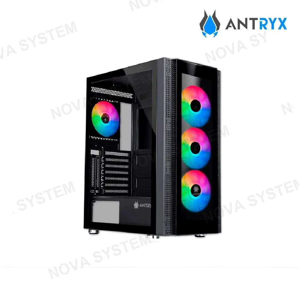 ANTRYX CASE ANTRYX RX-260 ( AC-RX260KFR ) S/ FUENTE | NEGRO | X4 FAN | LED FRGB