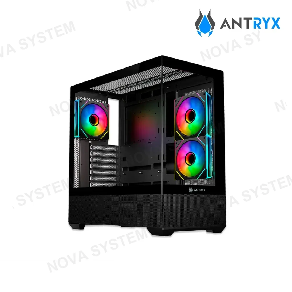 ANTRYX CASE ANTRYX FX 740 ( AC-FX740K ) S/FUENTE | NEGRO | FAN X3 ARGB | USB TIPO C