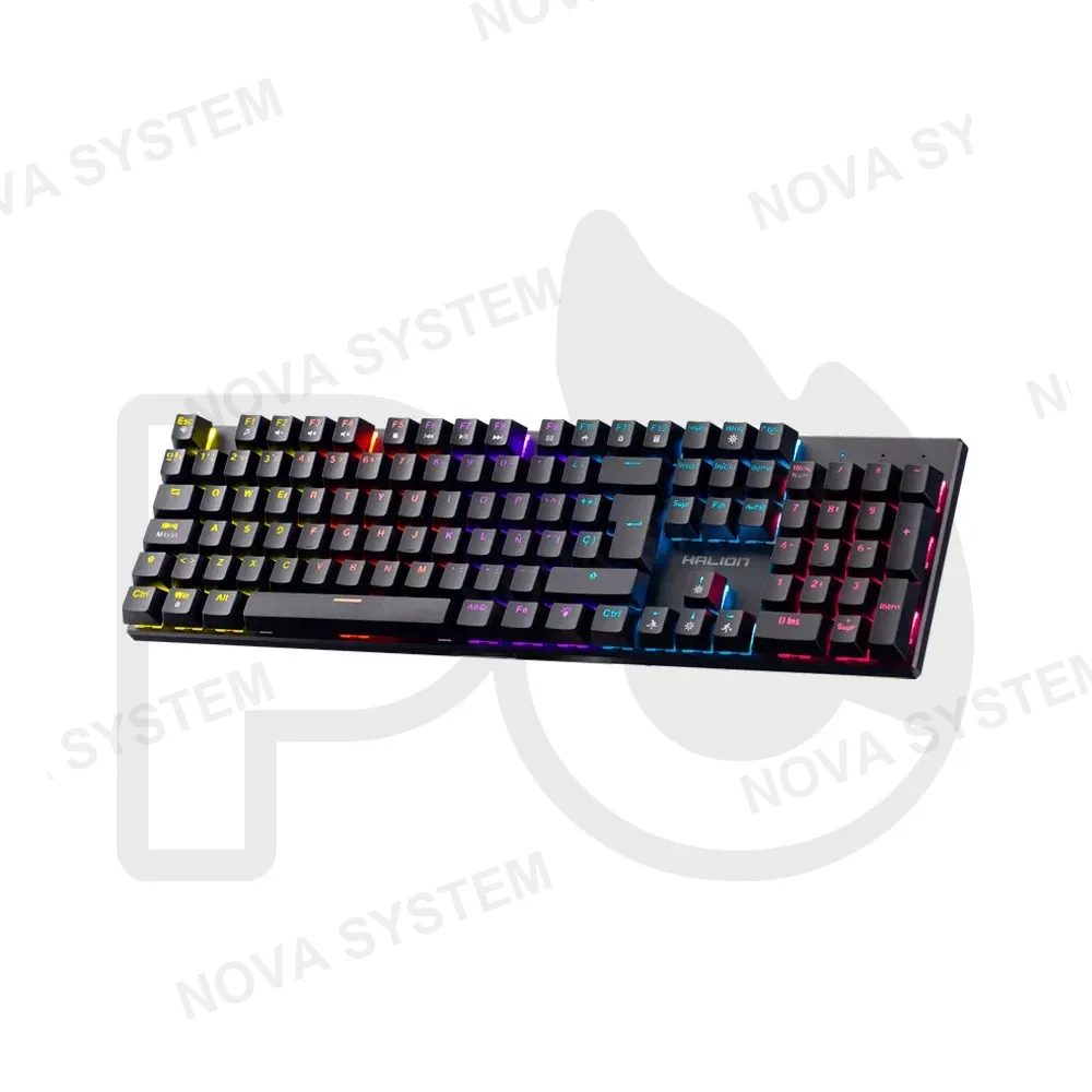 HALION TECLADO MECANICO HALION COMANCHE 105 KM203 RAINBOW SWITCH ROJO