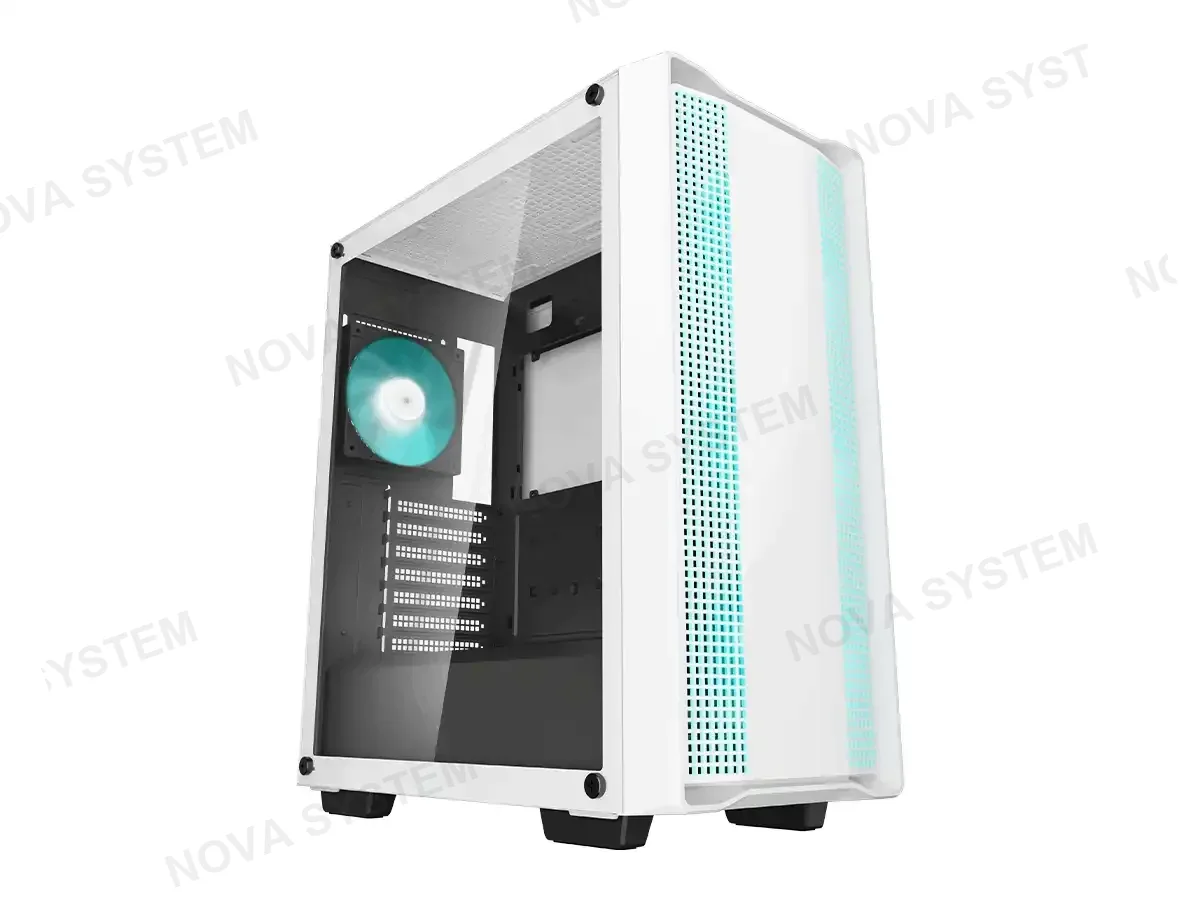 DEEPCOOL CASE DEEPCOOL GAMING CC560 WH V2 S/FUENTE (R-CC560-WHGAA4-G-2 ) PANEL DE VIDRIO, 4 VENTILADORES, LED, BLANCO