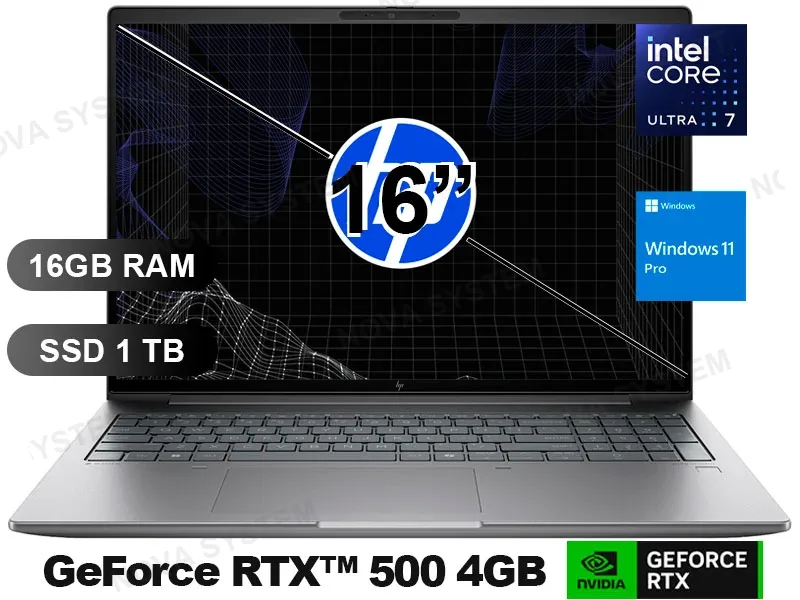 HP LAPTOP HP ZBOOK POWER G11 U7-155H/ 16GB/ SSD1TB/ RTX500-4GB/ W11P/ 16/ A31DQLT