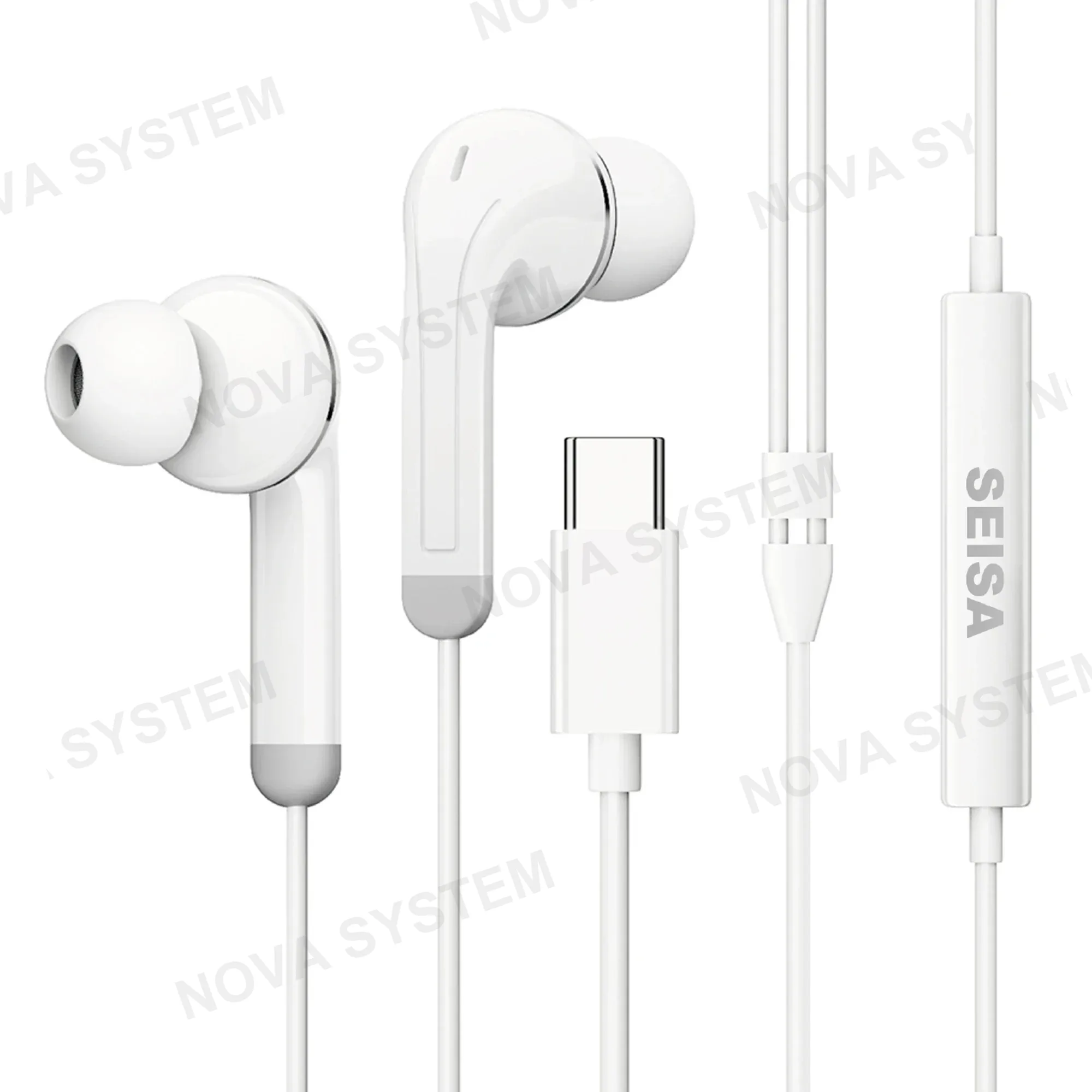 SQ-EJ15C Type C Audifono Tipo Boton Ajuste De Volumen Con Cable