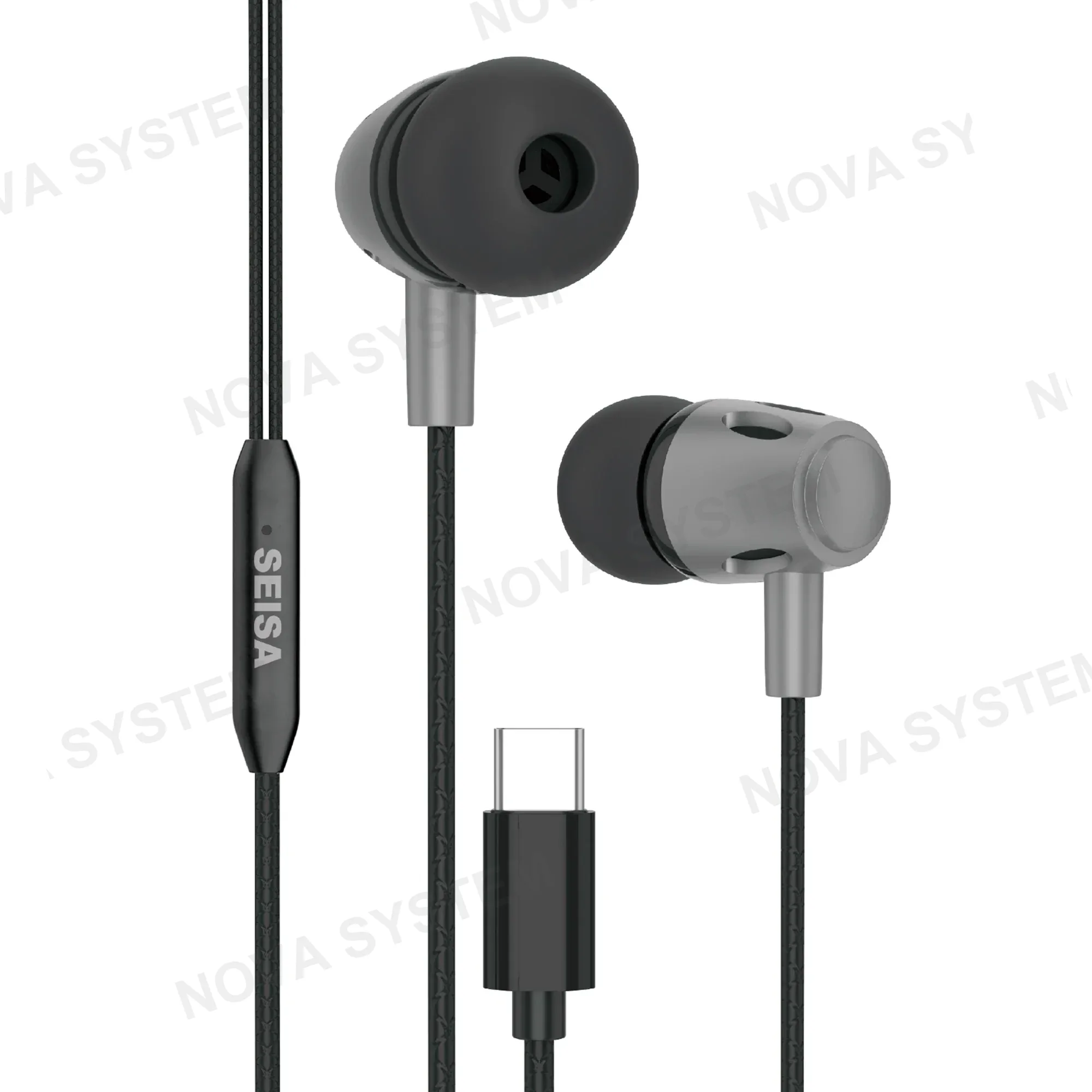SQ-EJ04C Type C Audifono Tipo Boton Ajuste De Volumen Con Cable